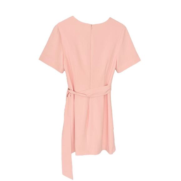 Cinq a Sept Wrap Tie Bia Panel Dress (Blush Pink Melon) 8 - Picture 3 of 6